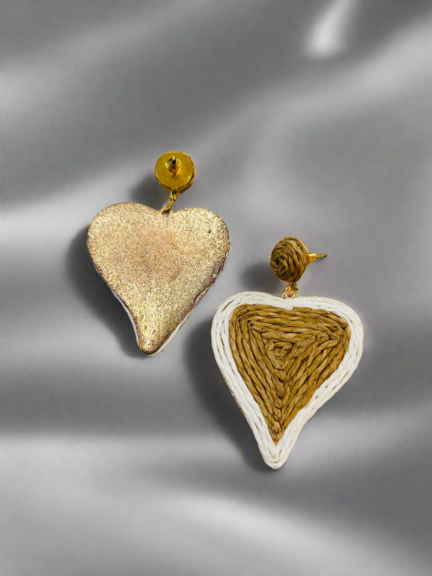 Heart Jute Earrings - Garud Wear