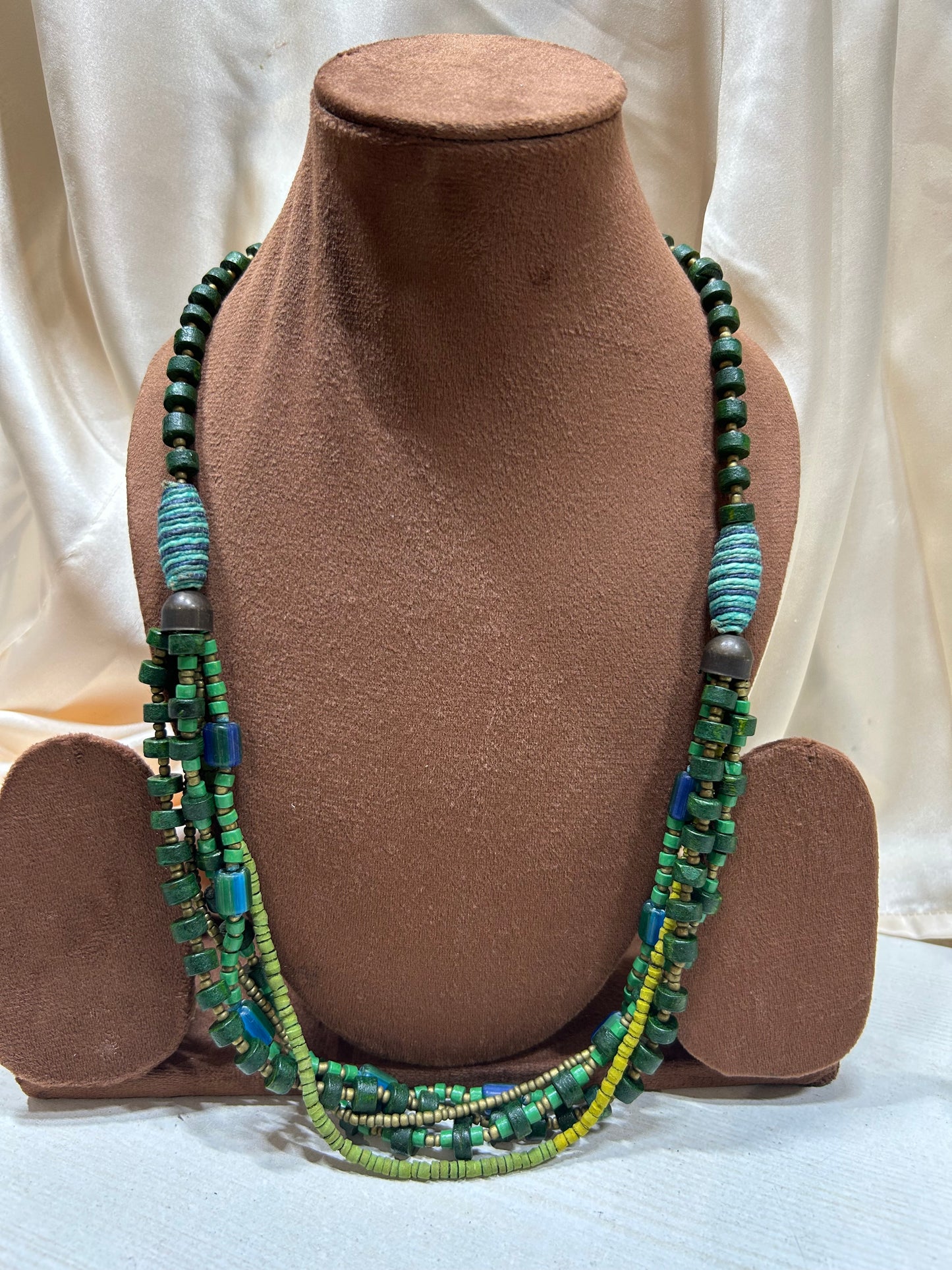 Wooden Green Necklace - Garud Wear