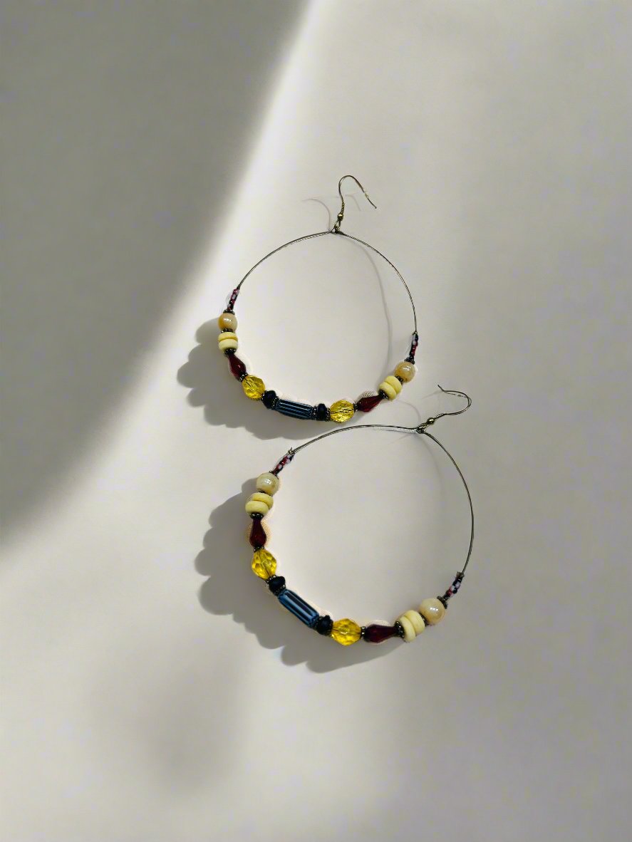 Sunny Beaded Hoops - Garud Wear
