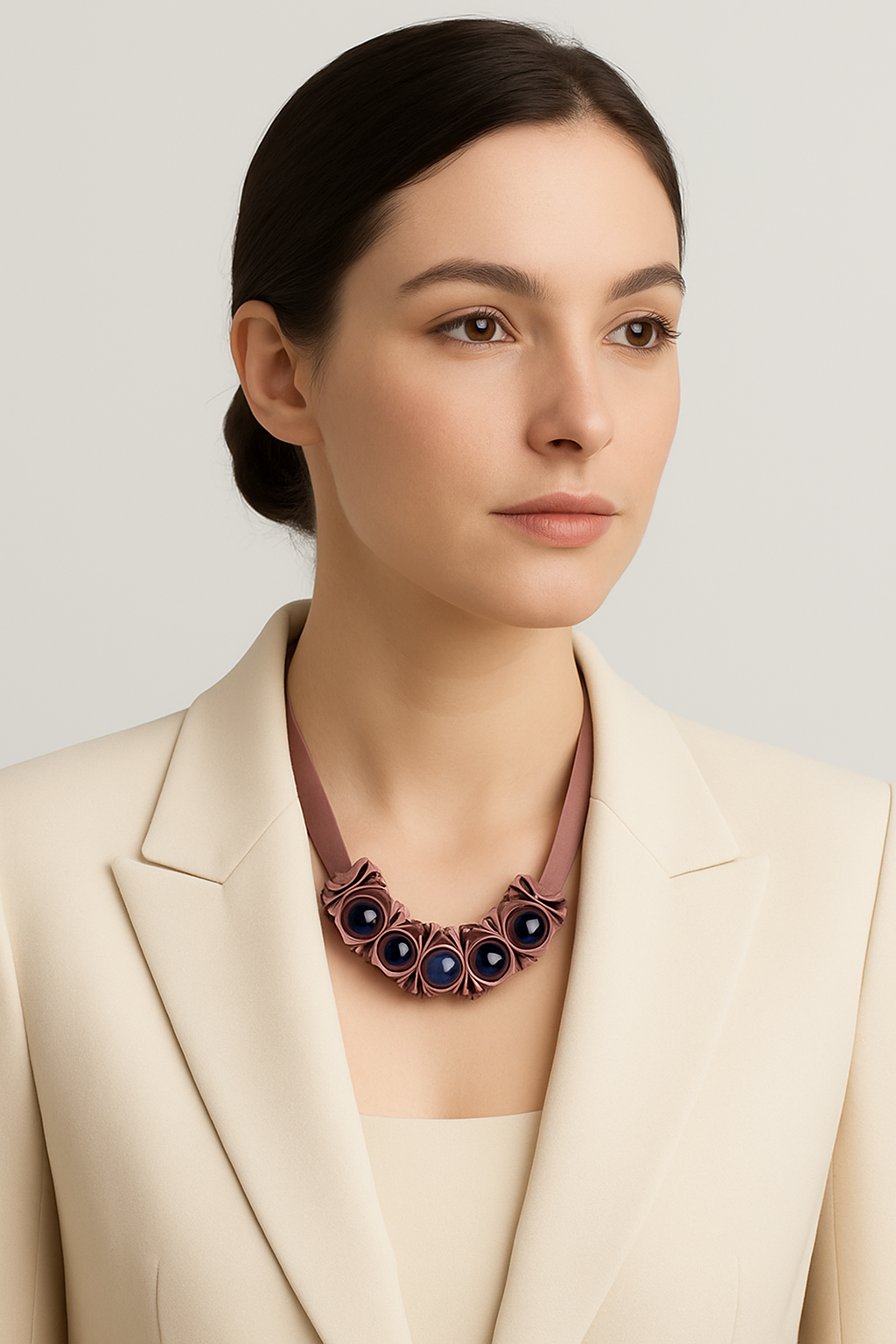 Pink Leather Necklace Garud Wear