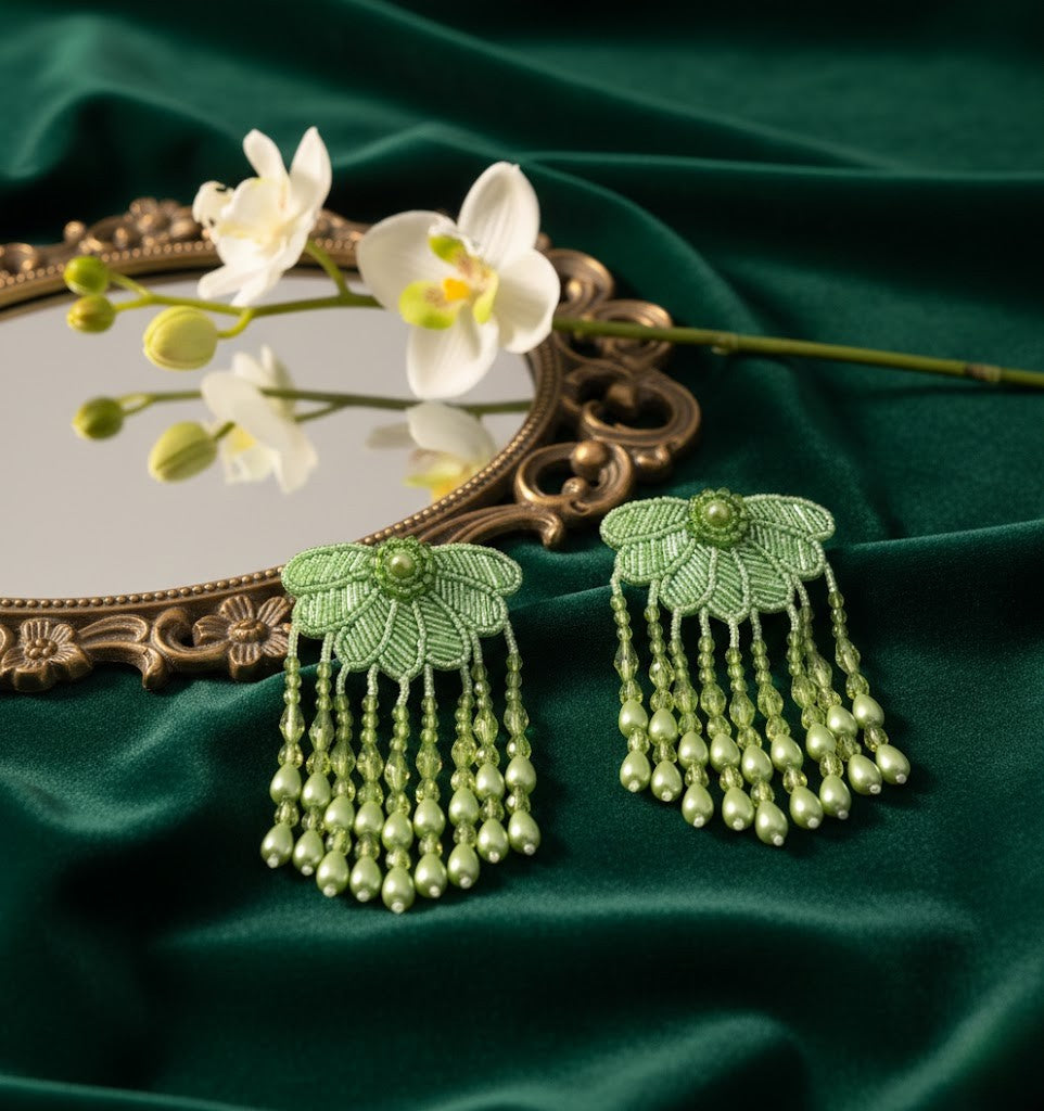 Forest Glow Beaded Earrings