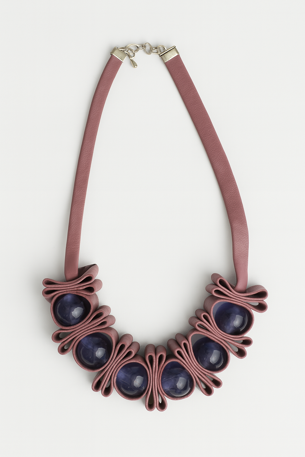 Pink Leather Necklace Garud Wear