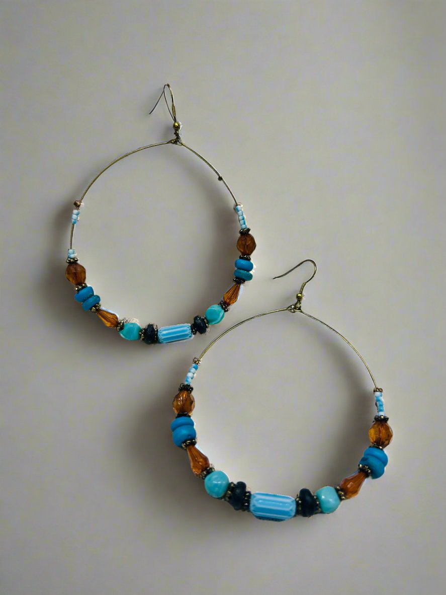 Blue Dazzle Hoops - Garud Wear