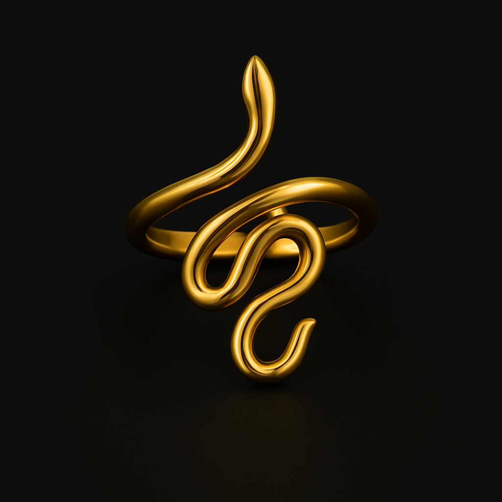 Golden Serpent Elegance Ring Garud Wear
