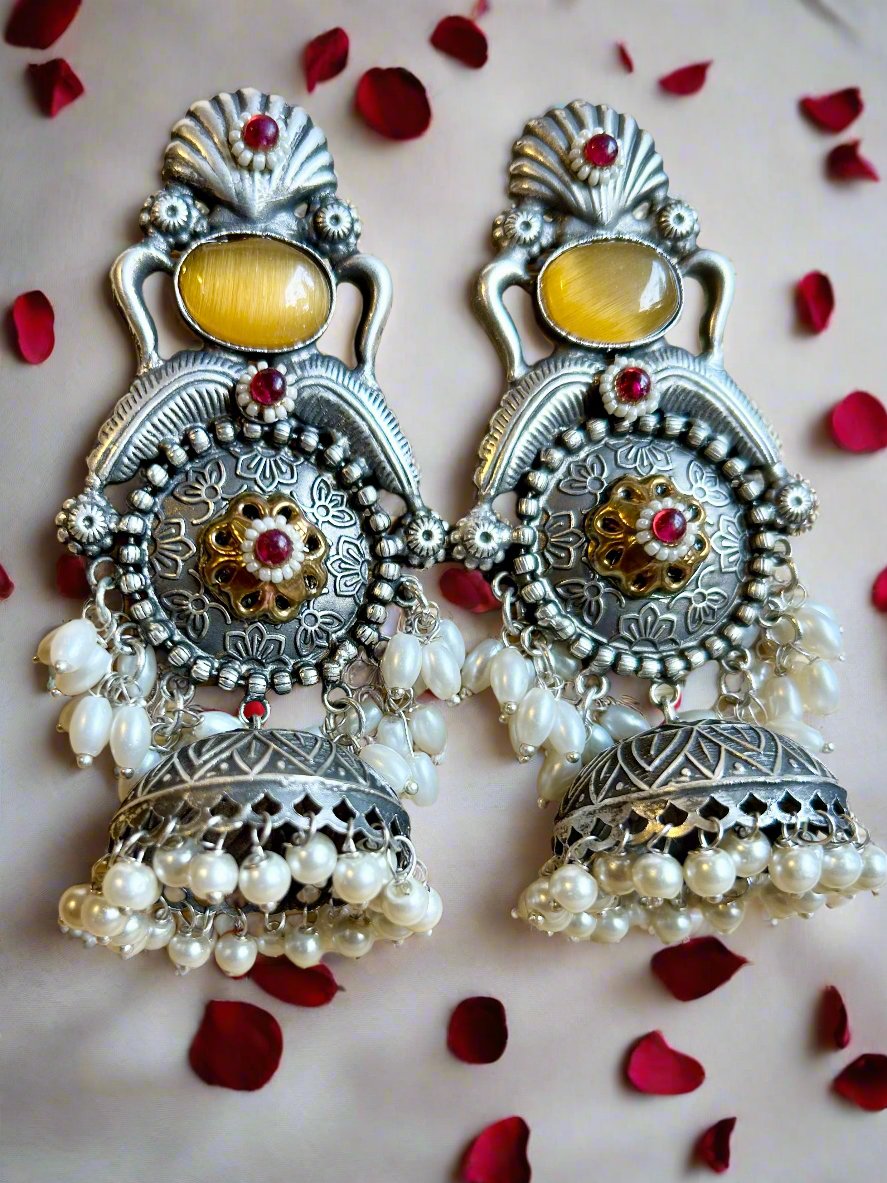 Radiant Yellow Jhumka - Garud Wear