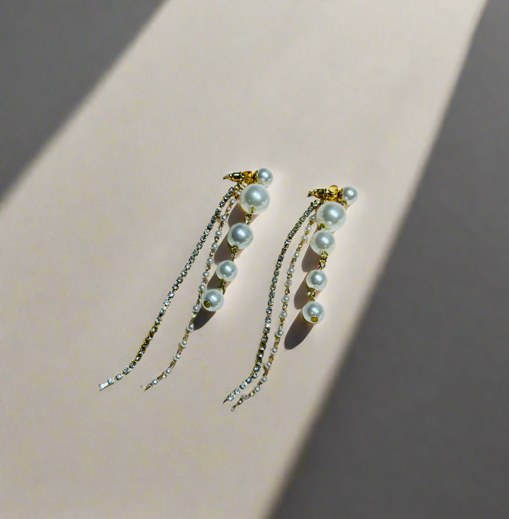 Pearl Chain Earrings - Garud Wear