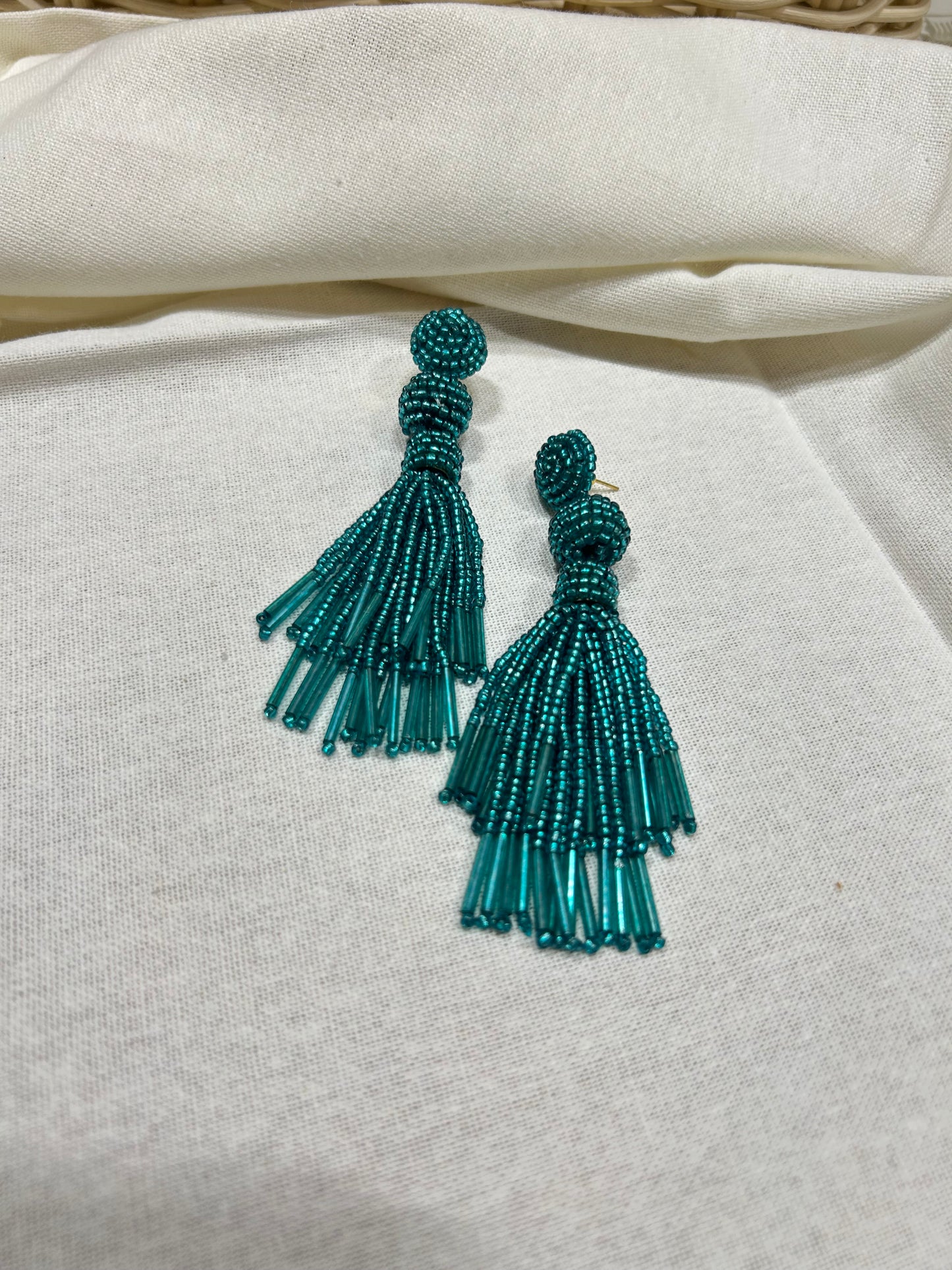 Turquoise Tide Tassel Drops - Garud Wear