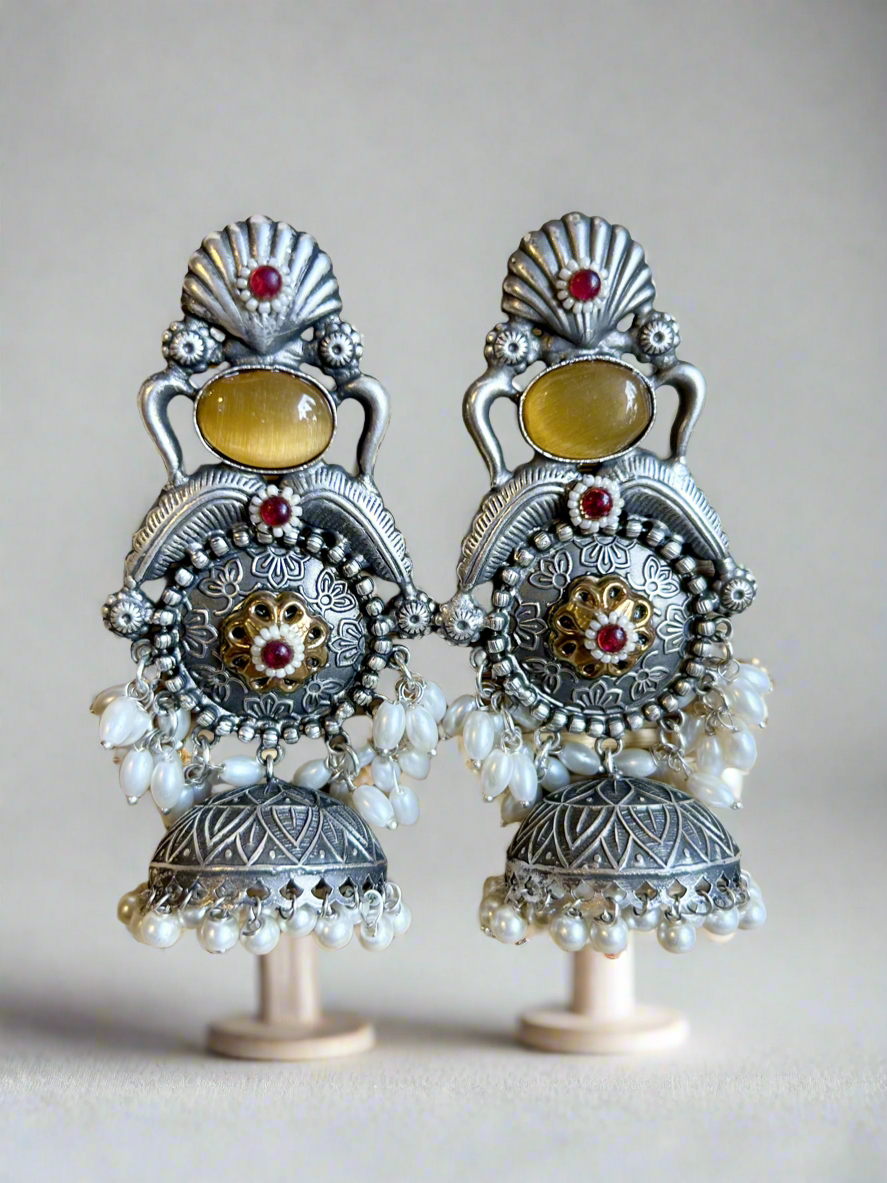 Radiant Yellow Jhumka - Garud Wear