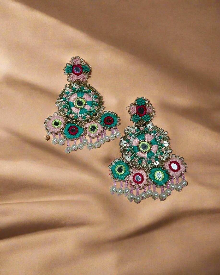 Aqua Blossom Earrings - Garud Wear