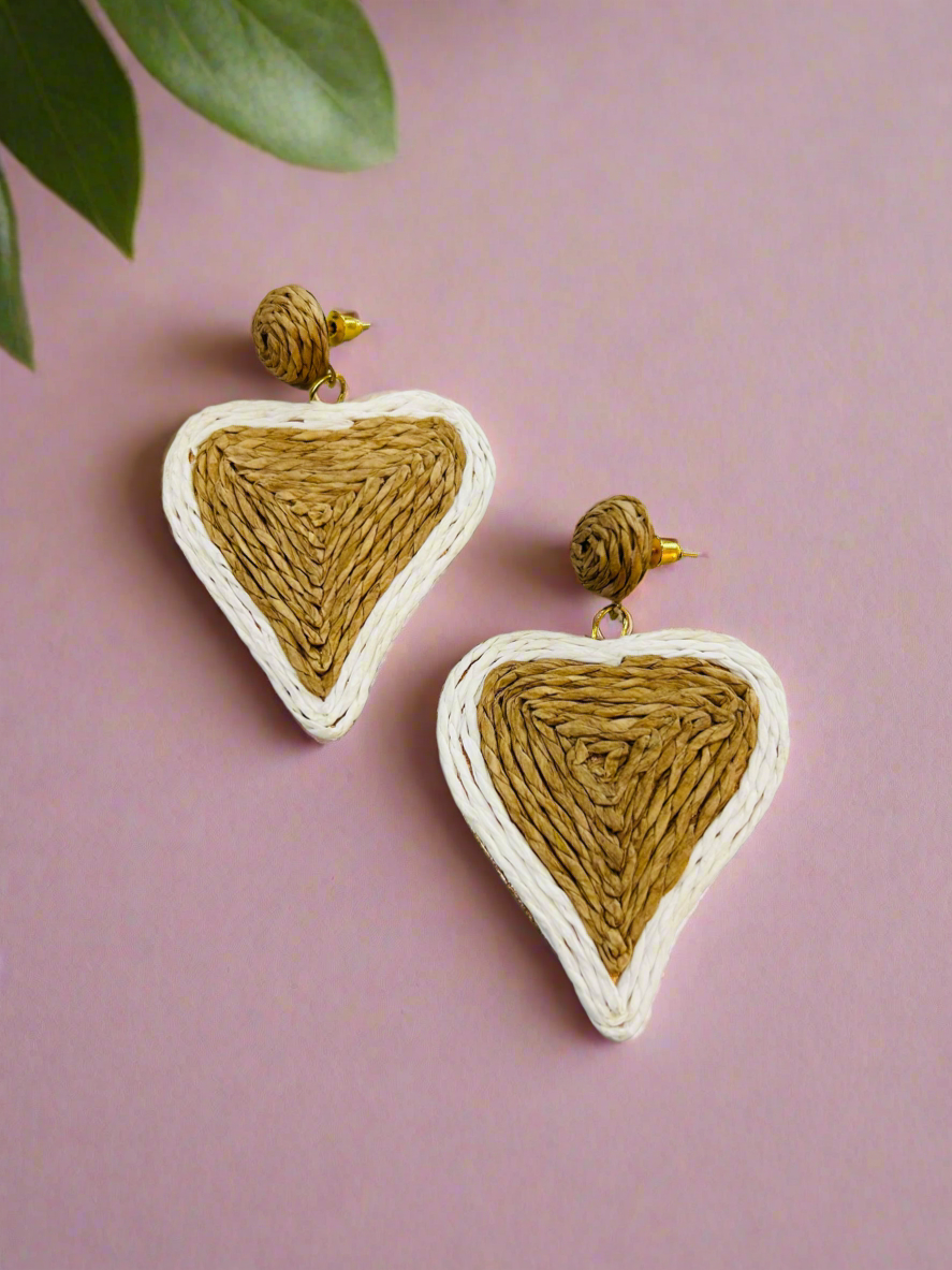Heart Jute Earrings - Garud Wear