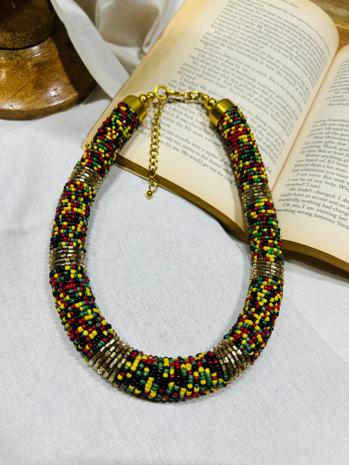 Multi color Necklace Guiyaa Jewels