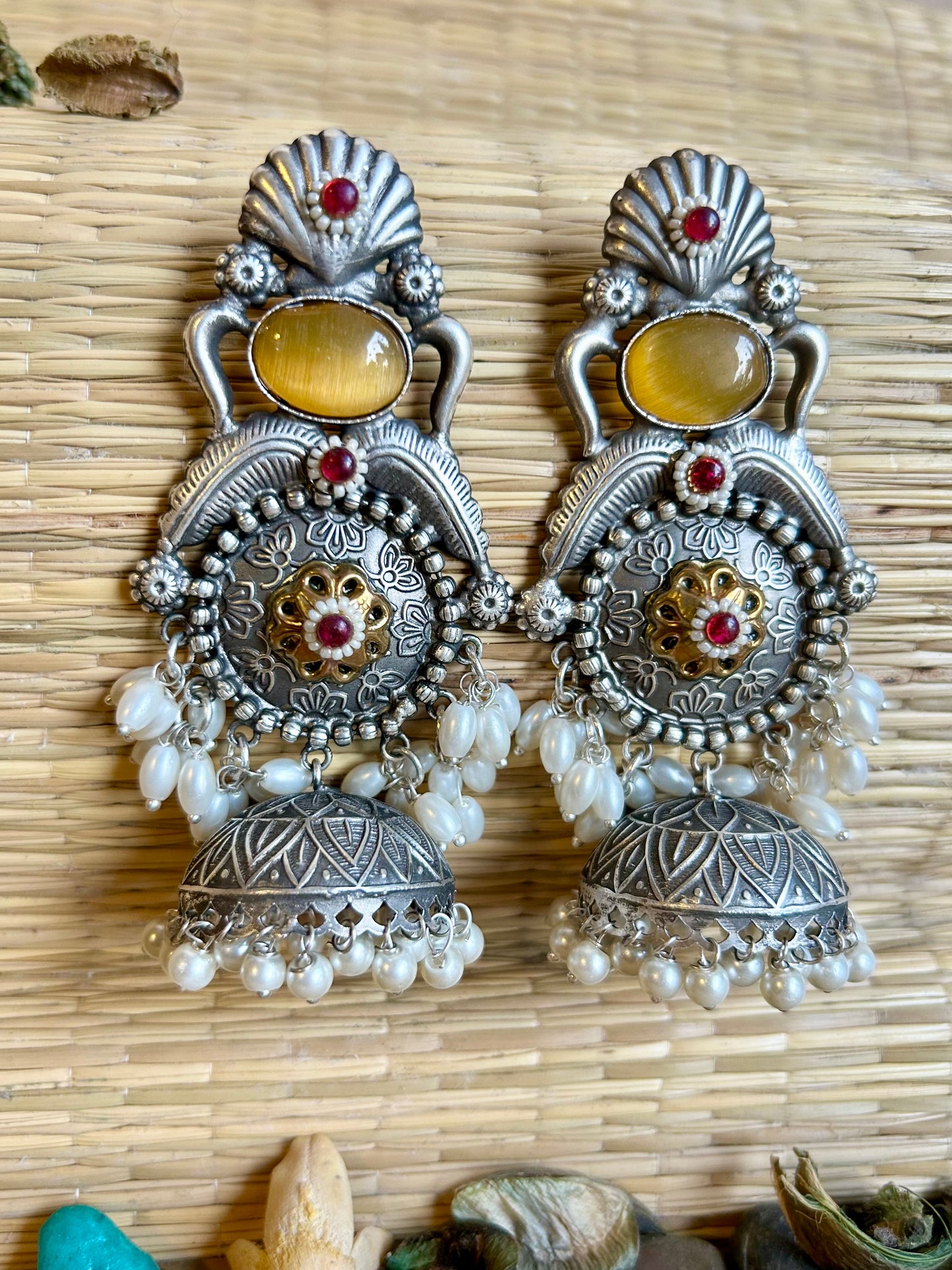 Radiant Yellow Jhumka - Garud Wear