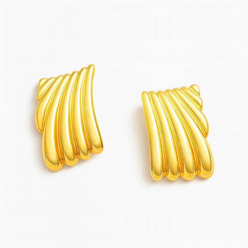 Golden Elegance Earrings Garud Wear