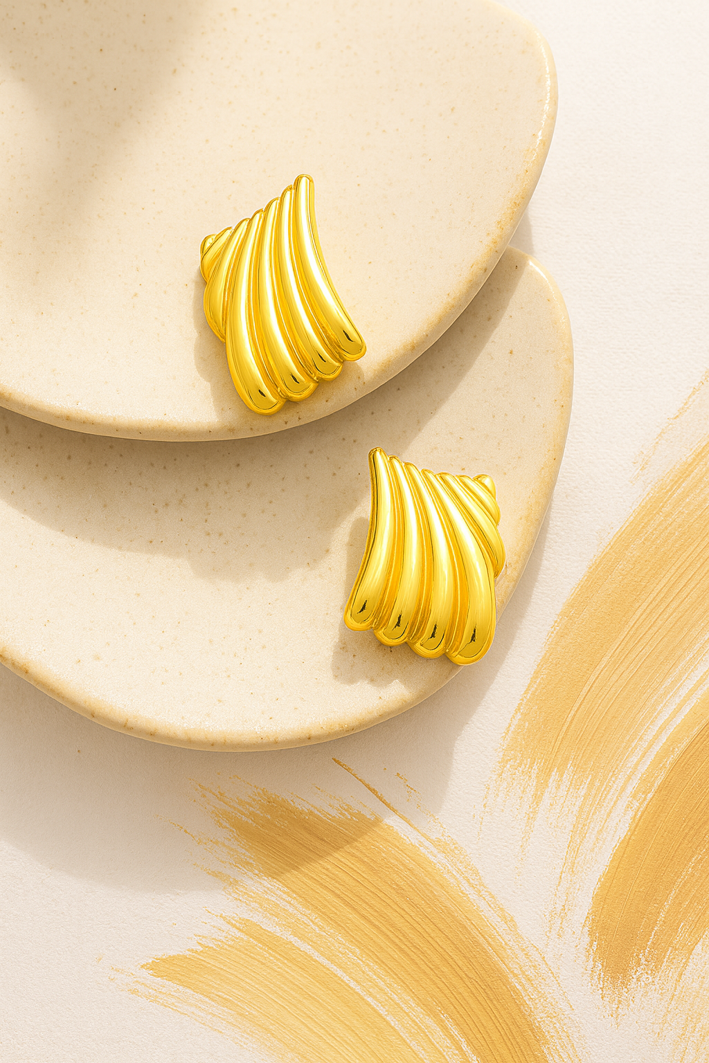 Golden Elegance Earrings Garud Wear