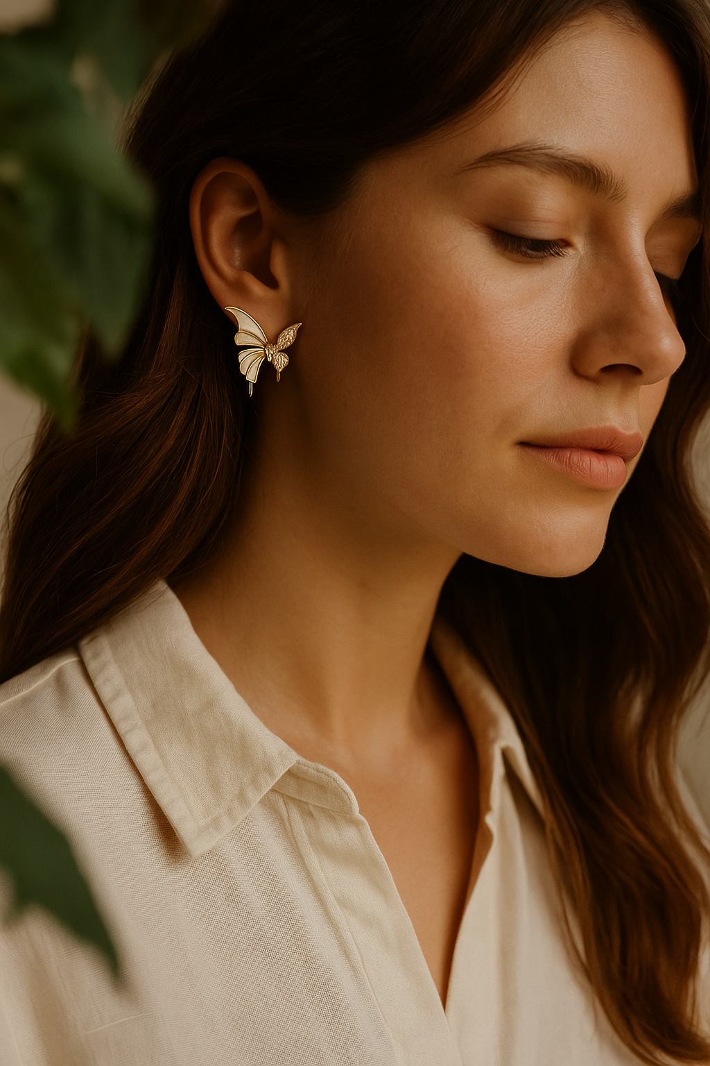Elegant Butterfly Glow Earrings Garud Wear