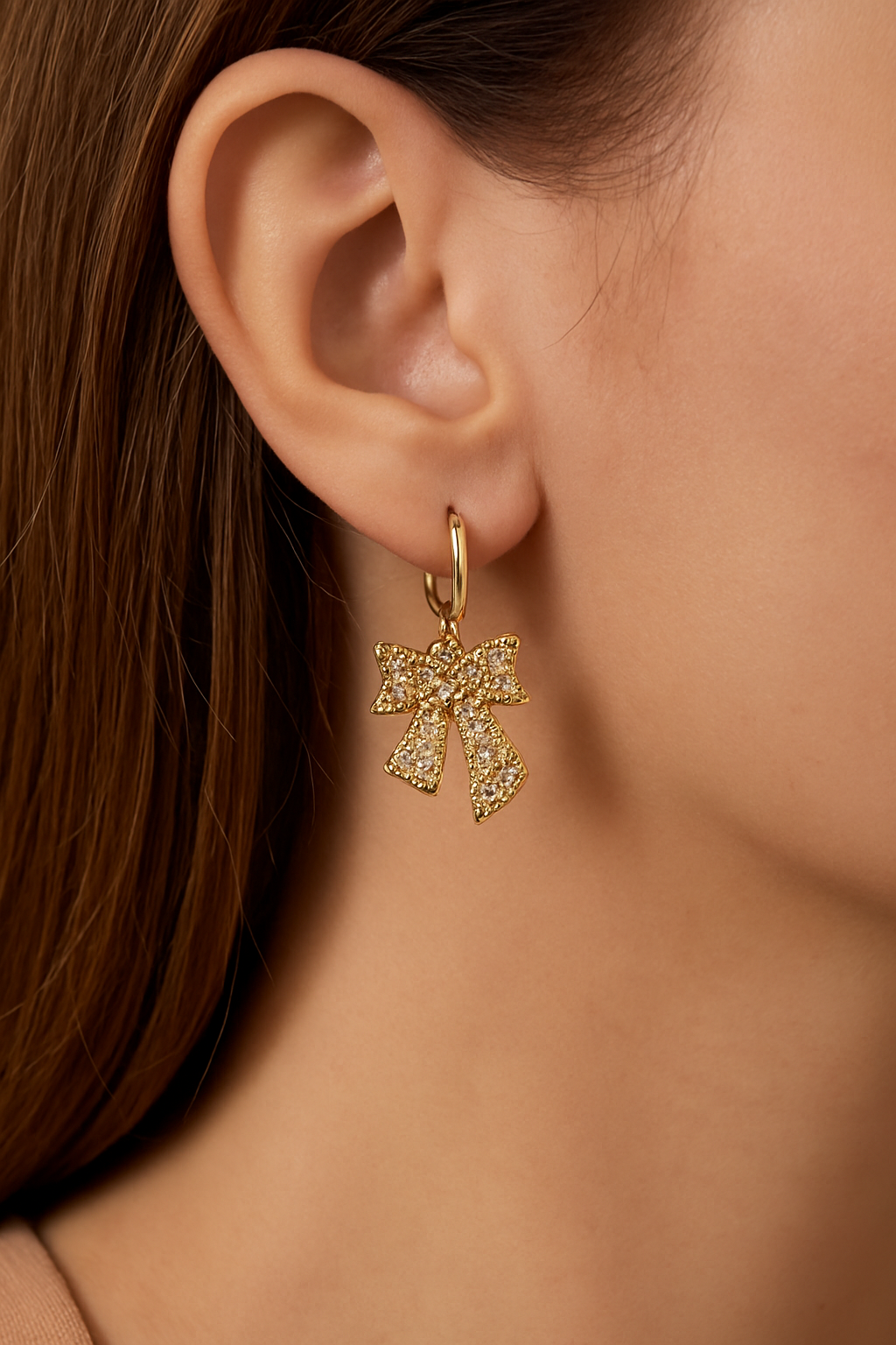Golden Grace Bow Earrings Garud Wear