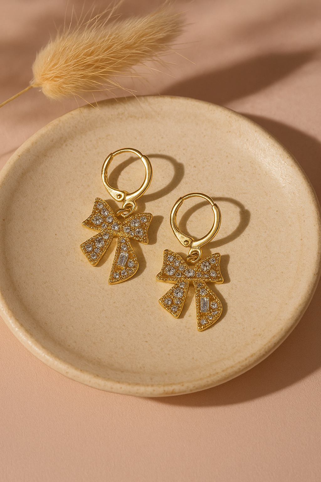 Golden Grace Bow Earrings Garud Wear