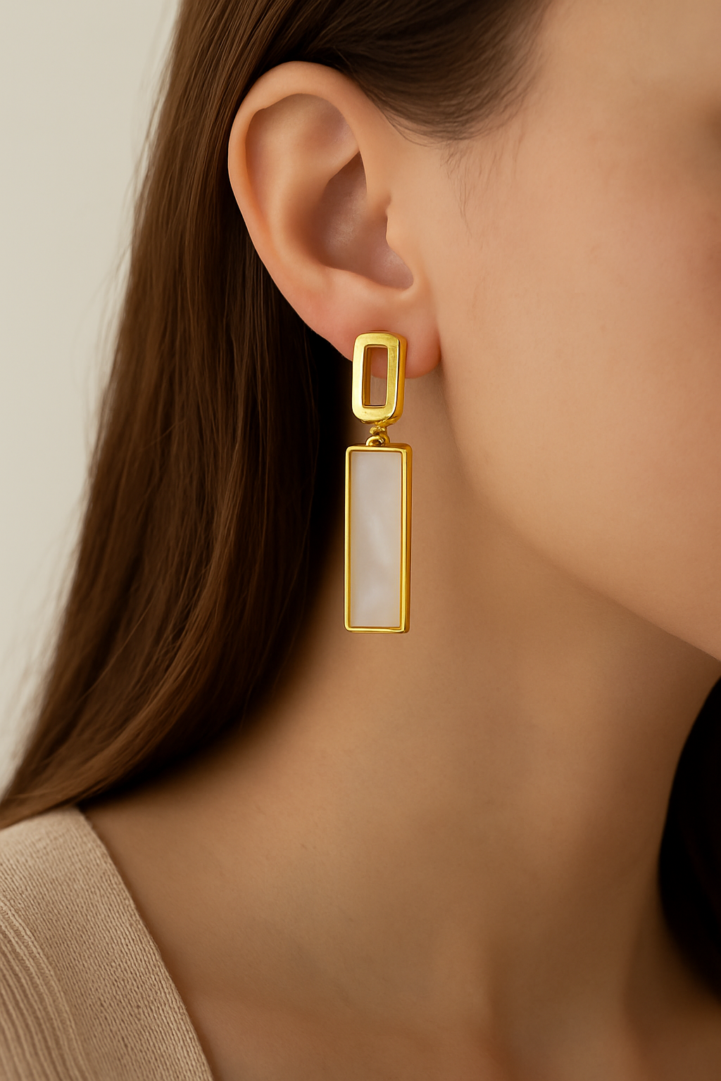 Radiant Elegance Rectangular Drop Earrings Garud Wear