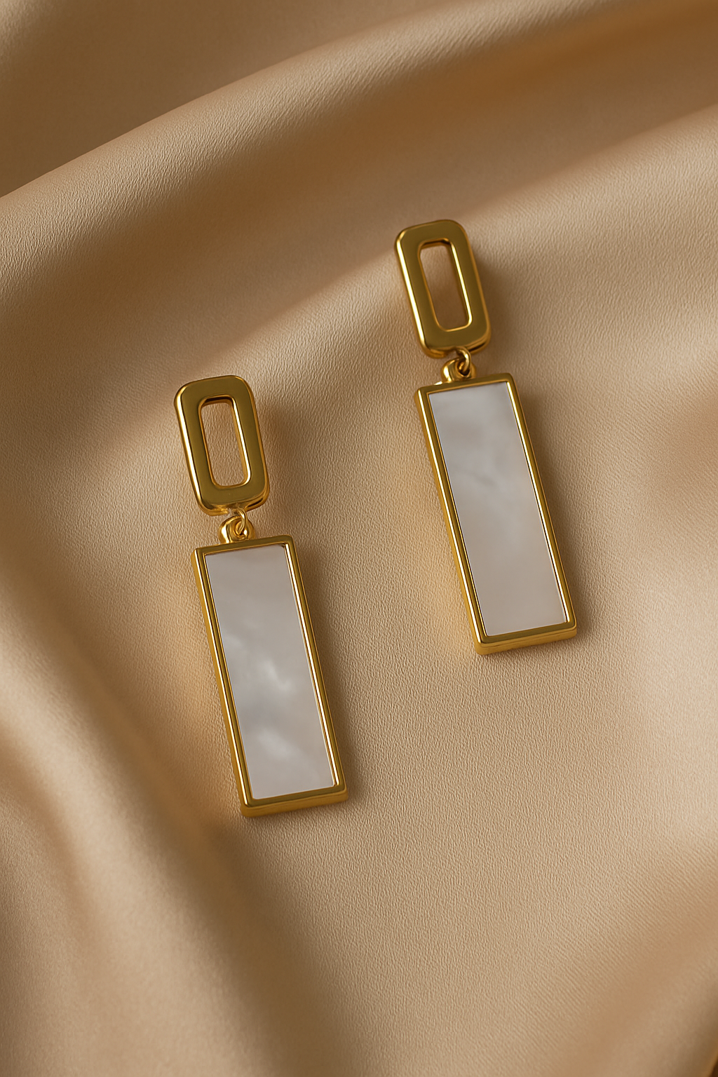 Radiant Elegance Rectangular Drop Earrings Garud Wear