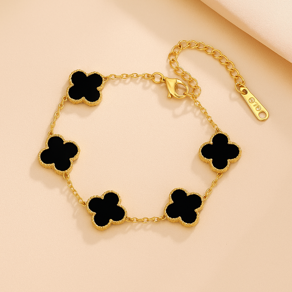 Elegant Noir Gold Bracelet Garud Wear