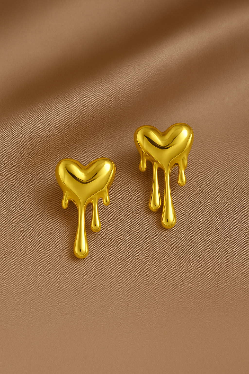 Golden Glow Heart Earrings Garud Wear