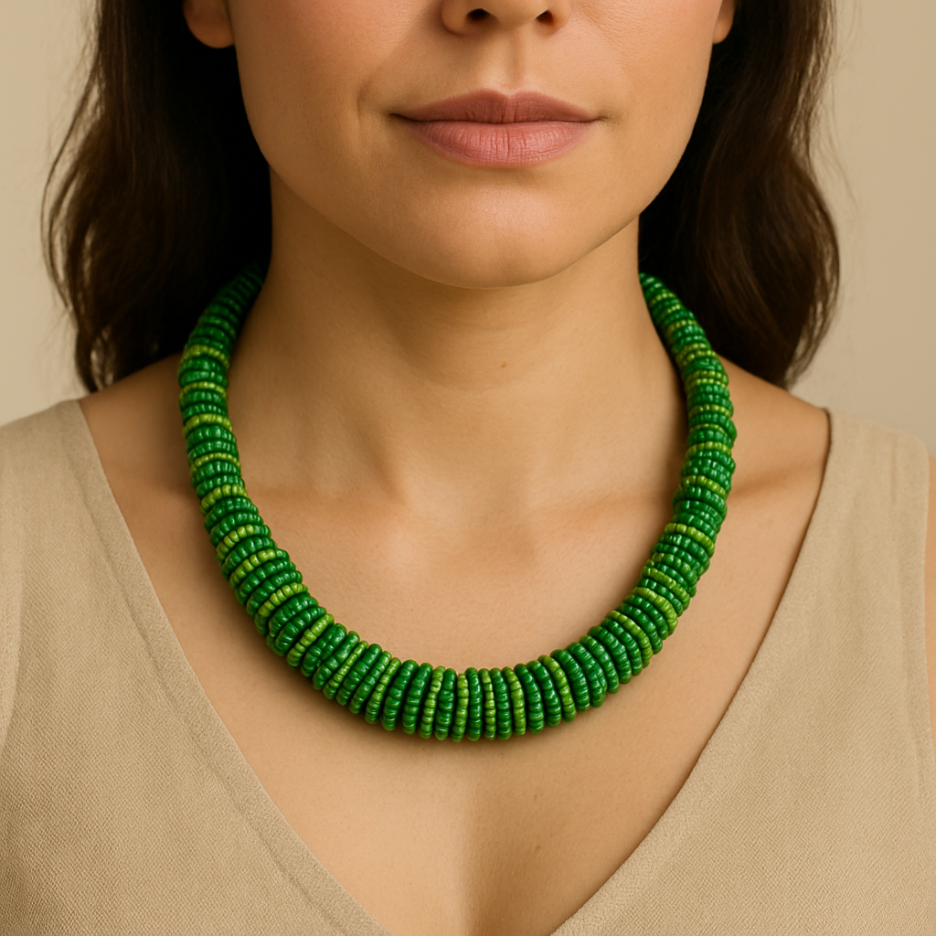 Emerald Breeze Beaded Necklace Garud Wear