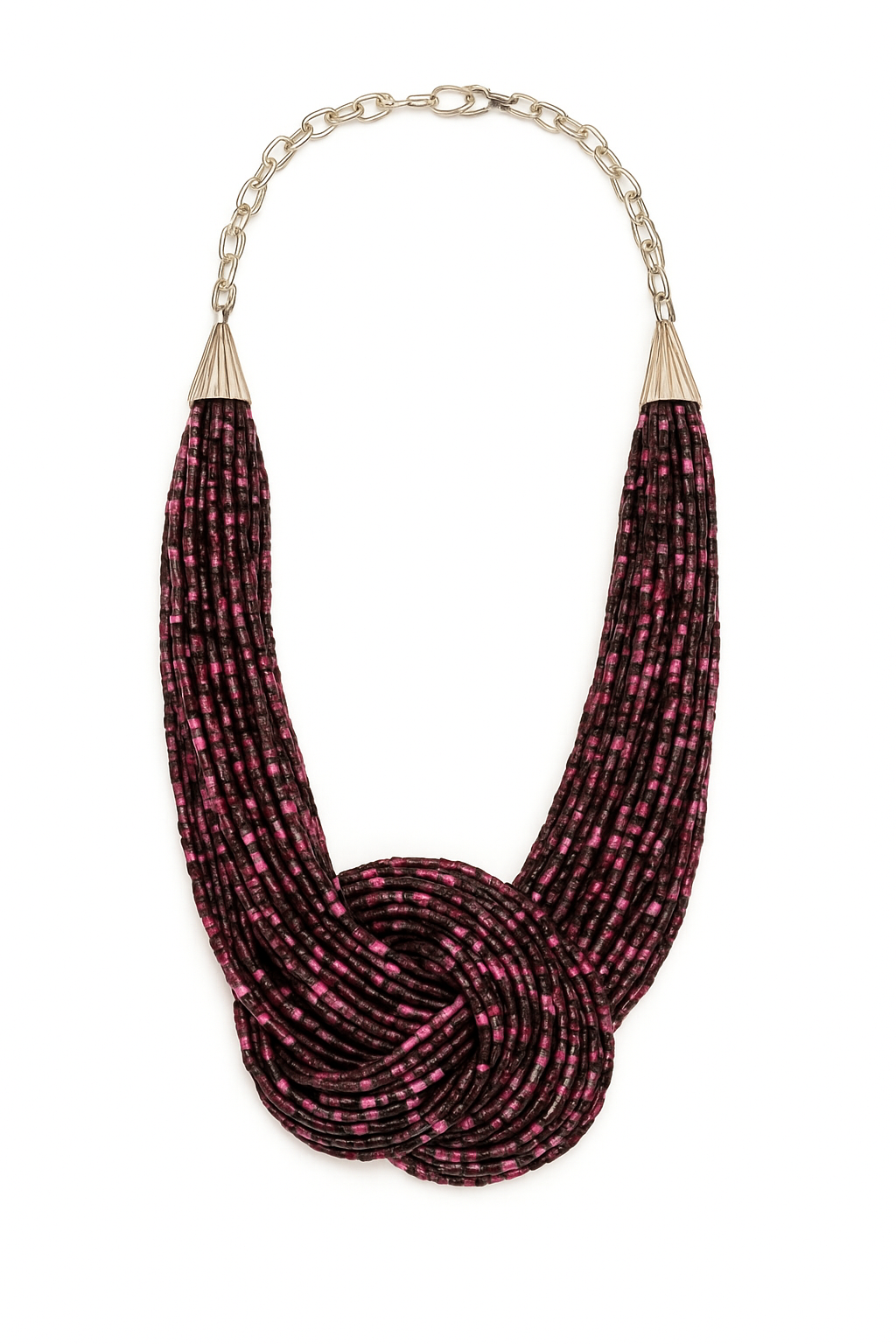 The Purple Elegance Handmade Beaded Necklace Garud Wear