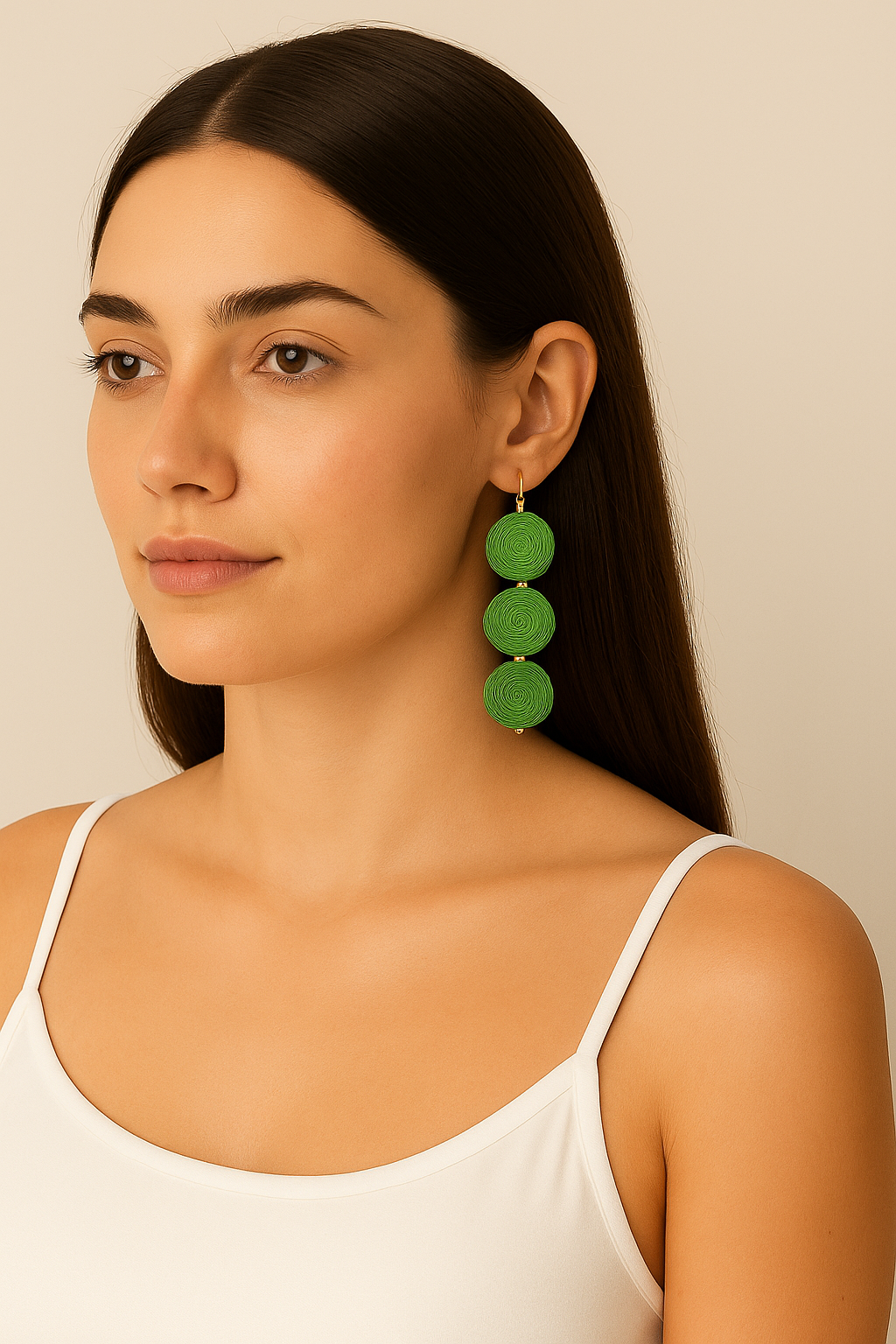 Emerald Breeze Raffia Earrings Garud Wear