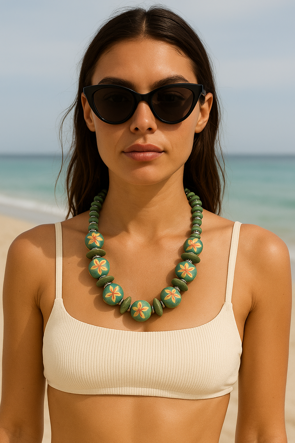 Serene Leaf Wooden Necklace Garud Wear