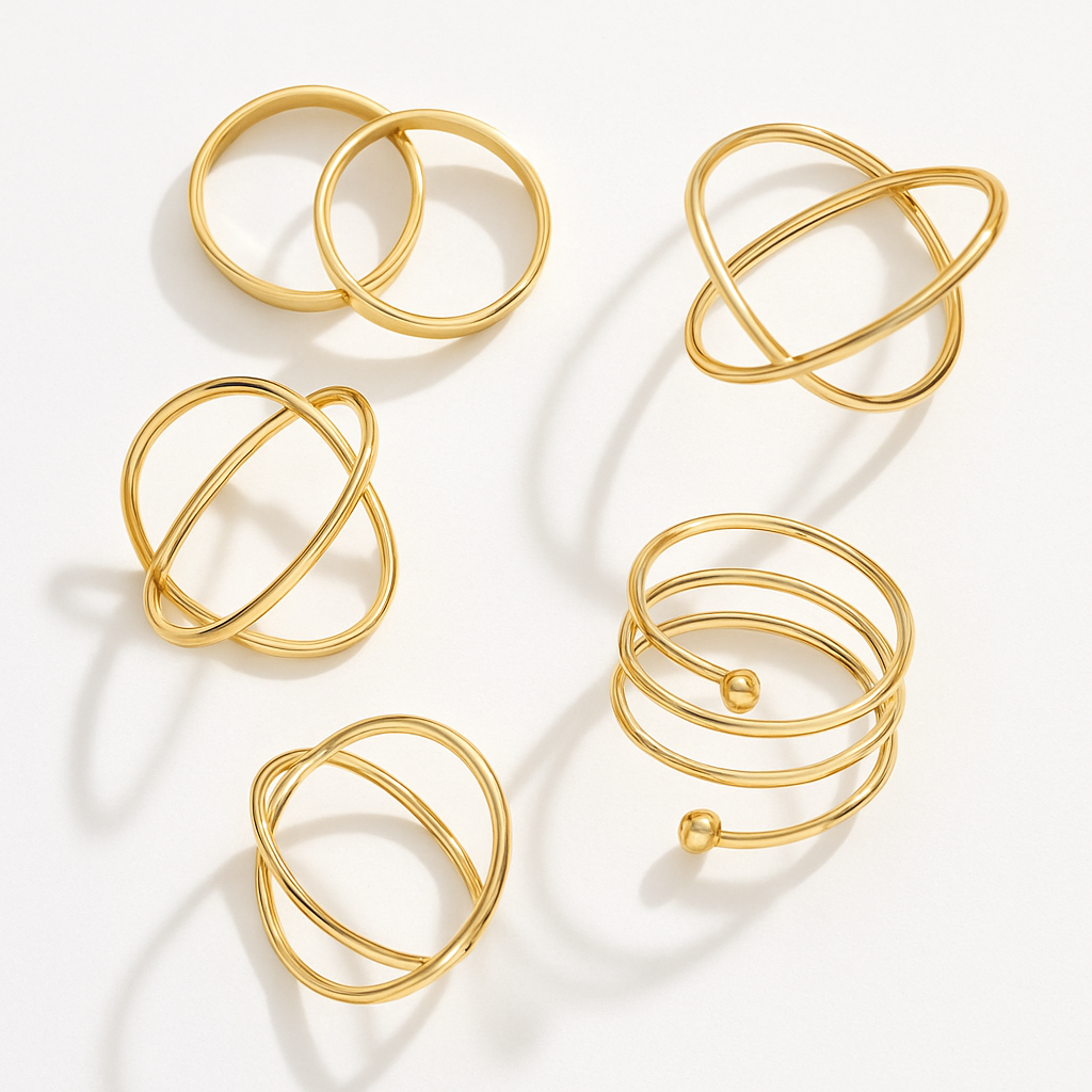 Elegant Harmony 6-Piece Ring Set Garud Wear