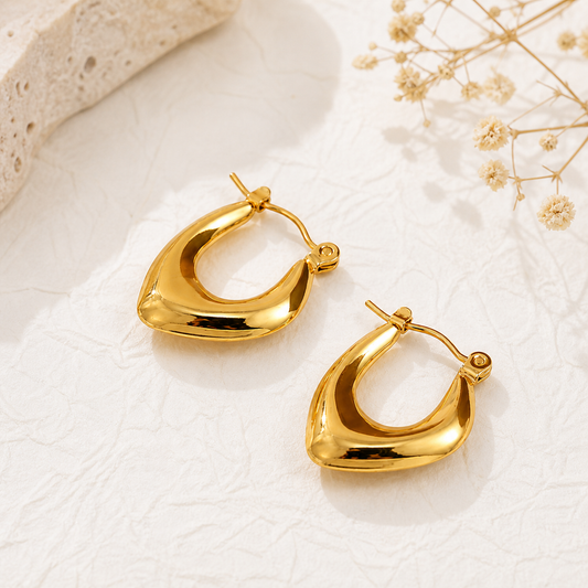 Elegant Golden Purse Earrings Garud Wear