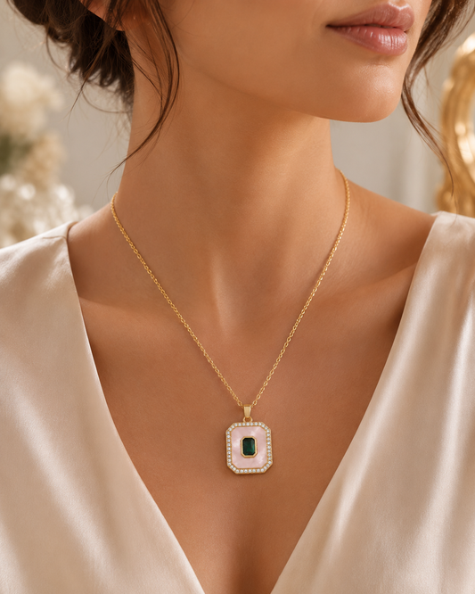 Green stone necklace Garud Wear