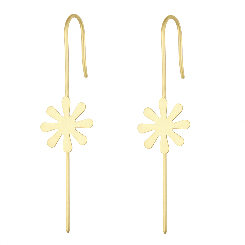 Golden Blossom Minimalist Earrings Garud Wear