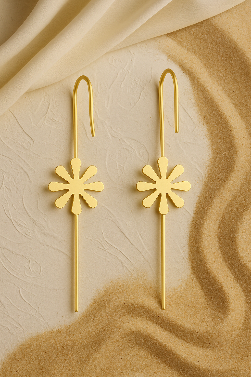Golden Blossom Minimalist Earrings Garud Wear
