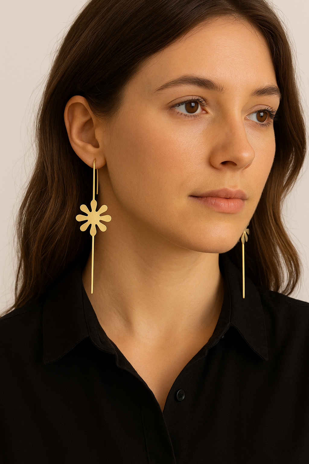 Golden Blossom Minimalist Earrings Garud Wear