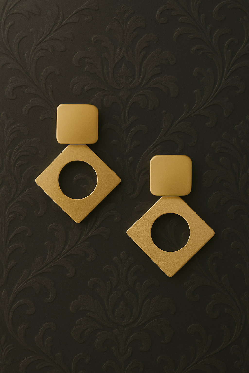 Golden Grace German Brass Earrings Garud Wear