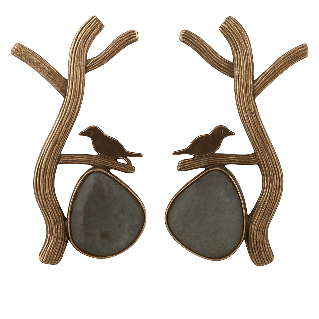Rose Gold Dawn Bird Earrings Garud Wear