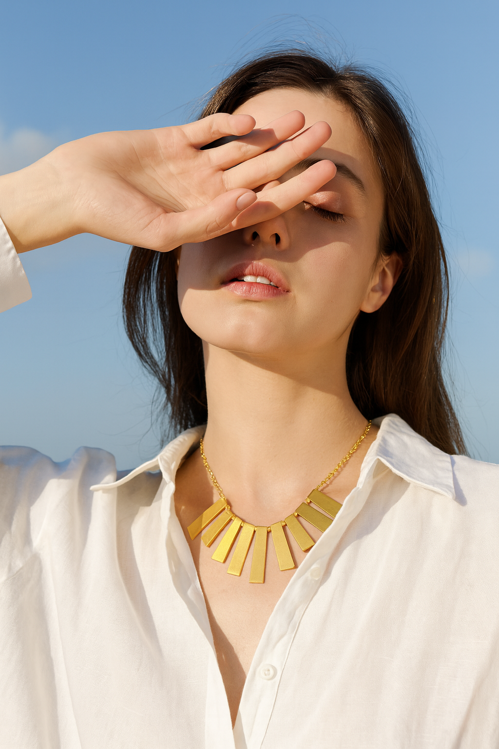 Golden Glow German Brass Necklace Garud Wear