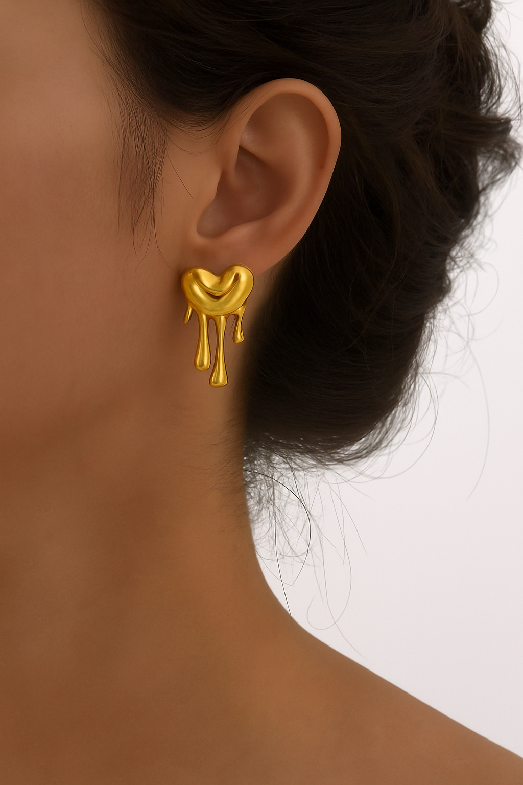 Golden Glow Heart Earrings Garud Wear