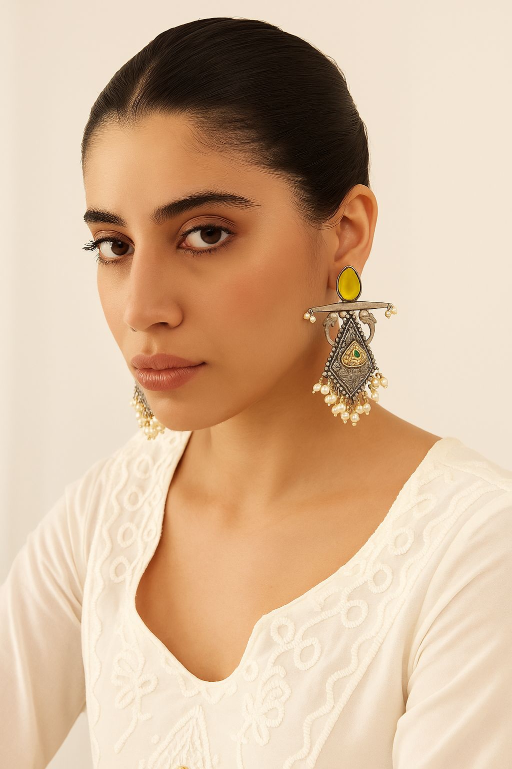 yellow-mirage-earrings Garud Wear