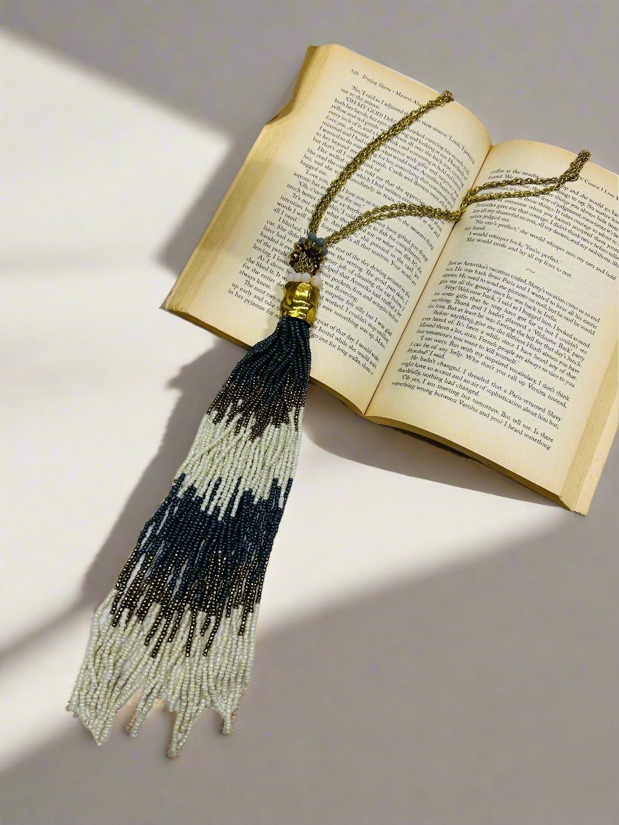 Grey Long Neckpiece Guiyaa Jewels