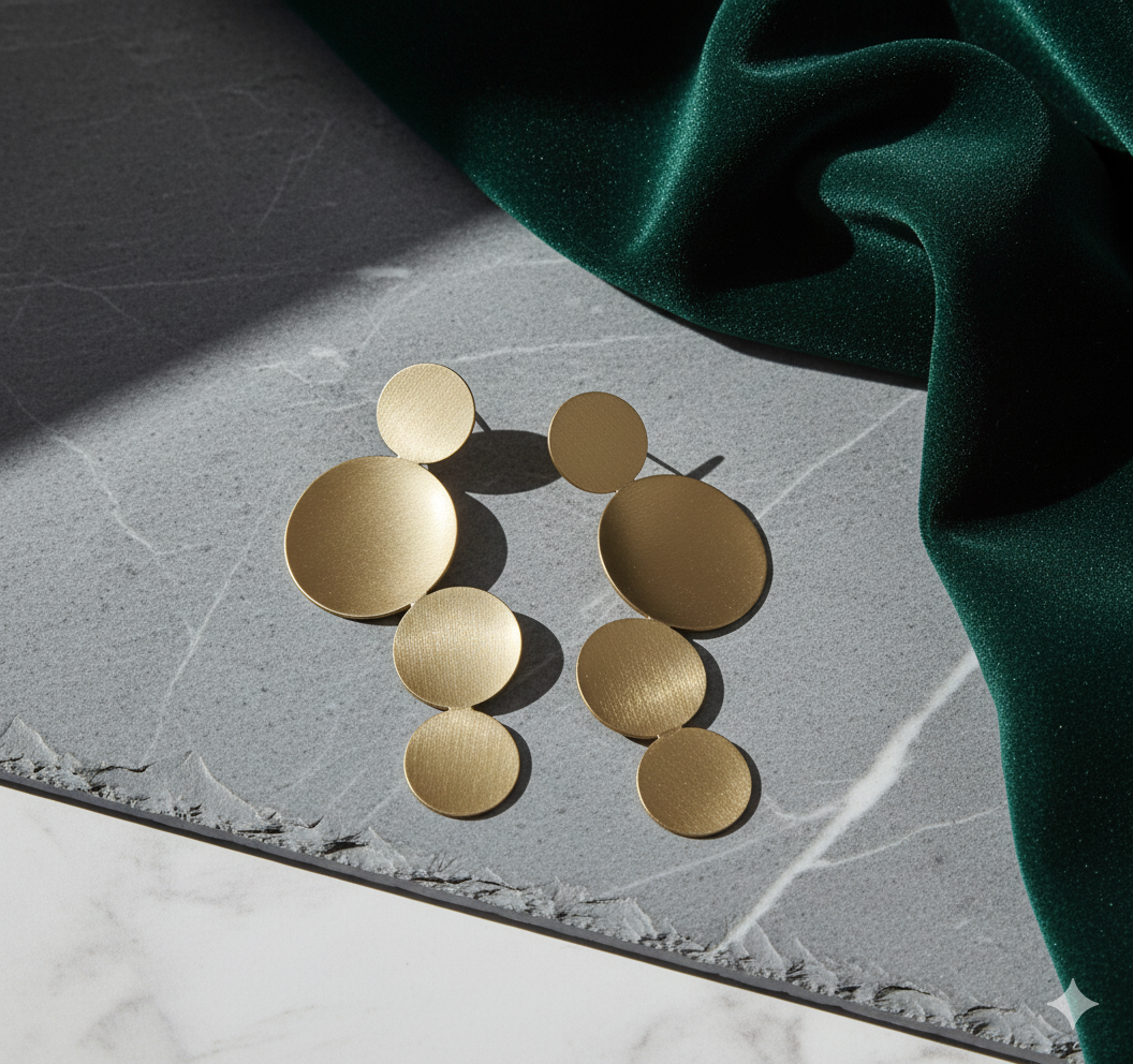 Golden Halo Drop Earrings Garud Wear