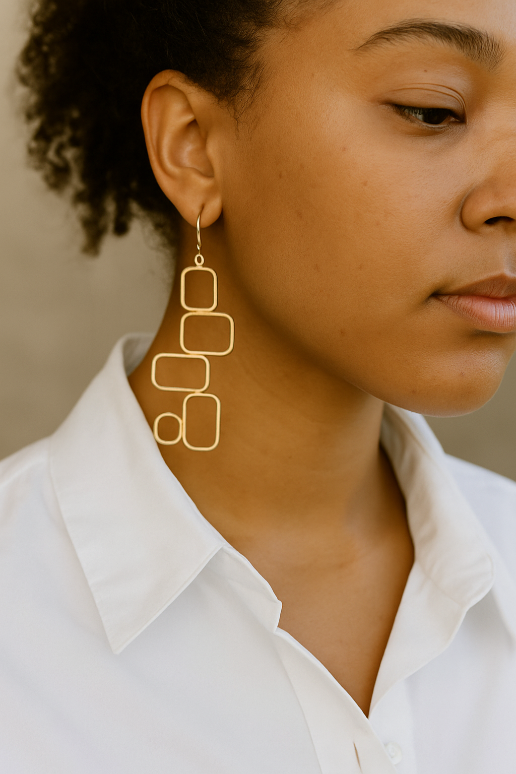 Golden GeoGrace Earrings Garud Wear