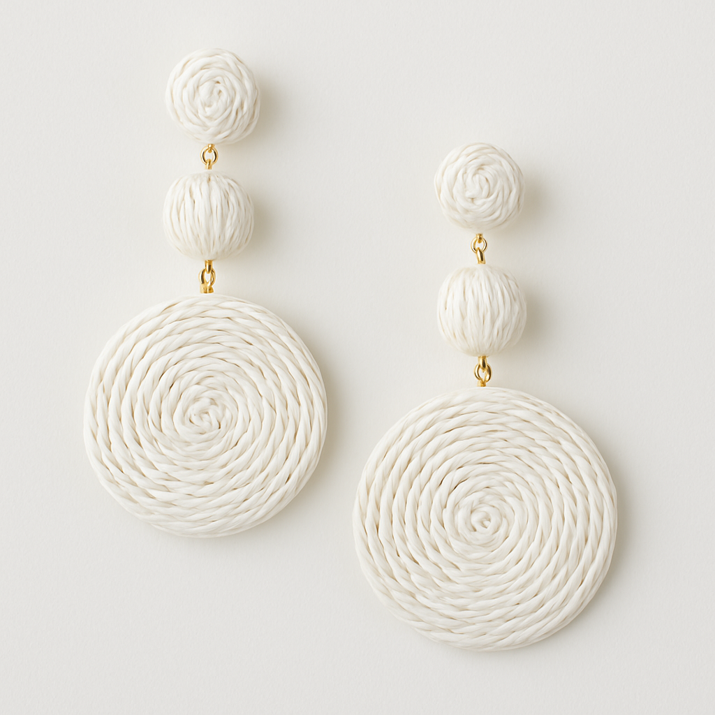 White Raffia Garud Wear