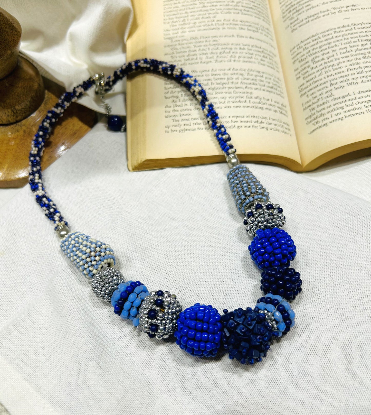 Blue Beads Necklace - Garud Wear