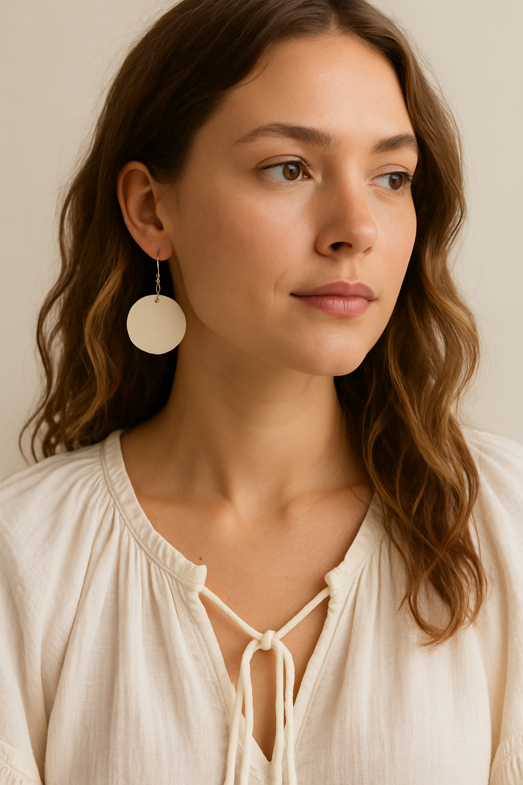 Ivory Breeze Shell Earrings Garud Wear