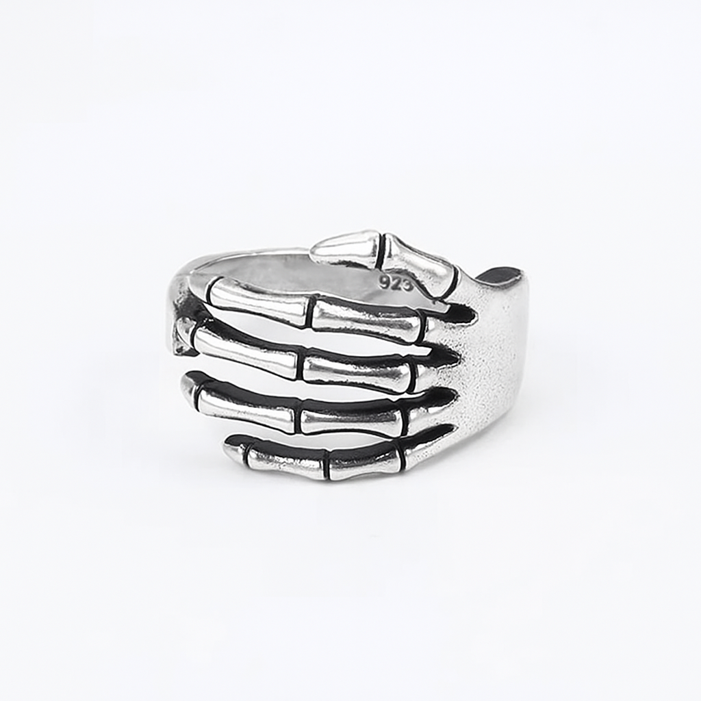 Ethereal Skeleton Silver Ring Garud Wear