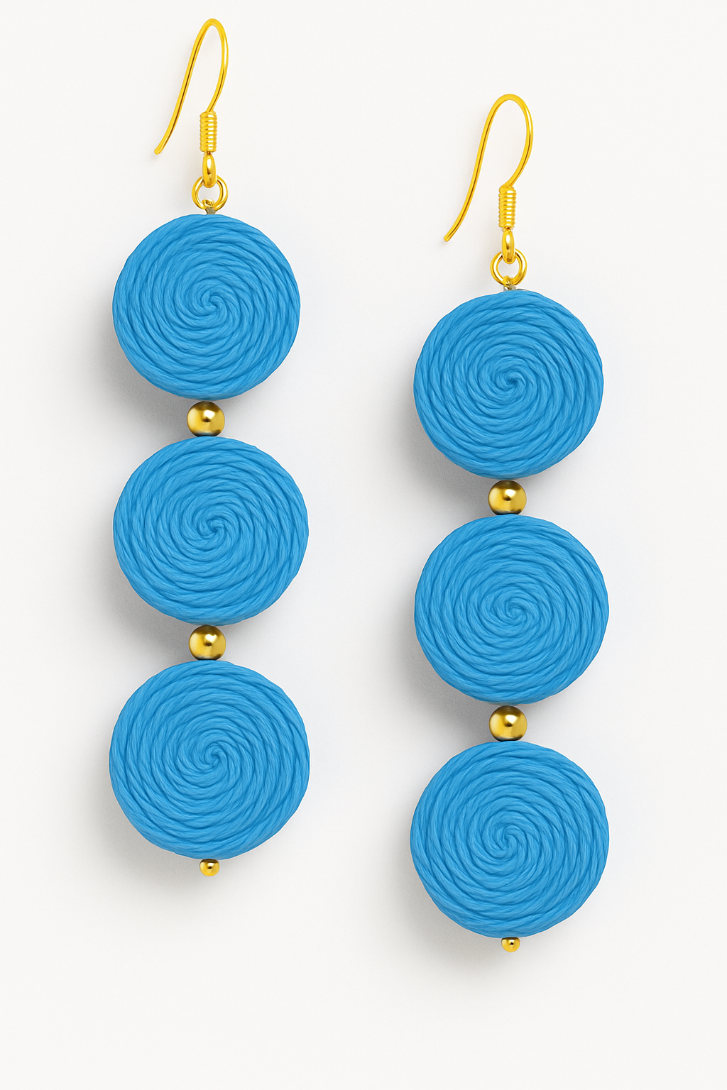 Blue Breeze Raffia Drop Earrings Garud Wear