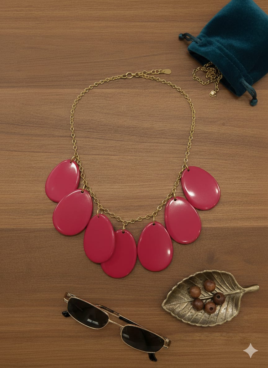 Radiant Rose Statement Necklace Garud Wear