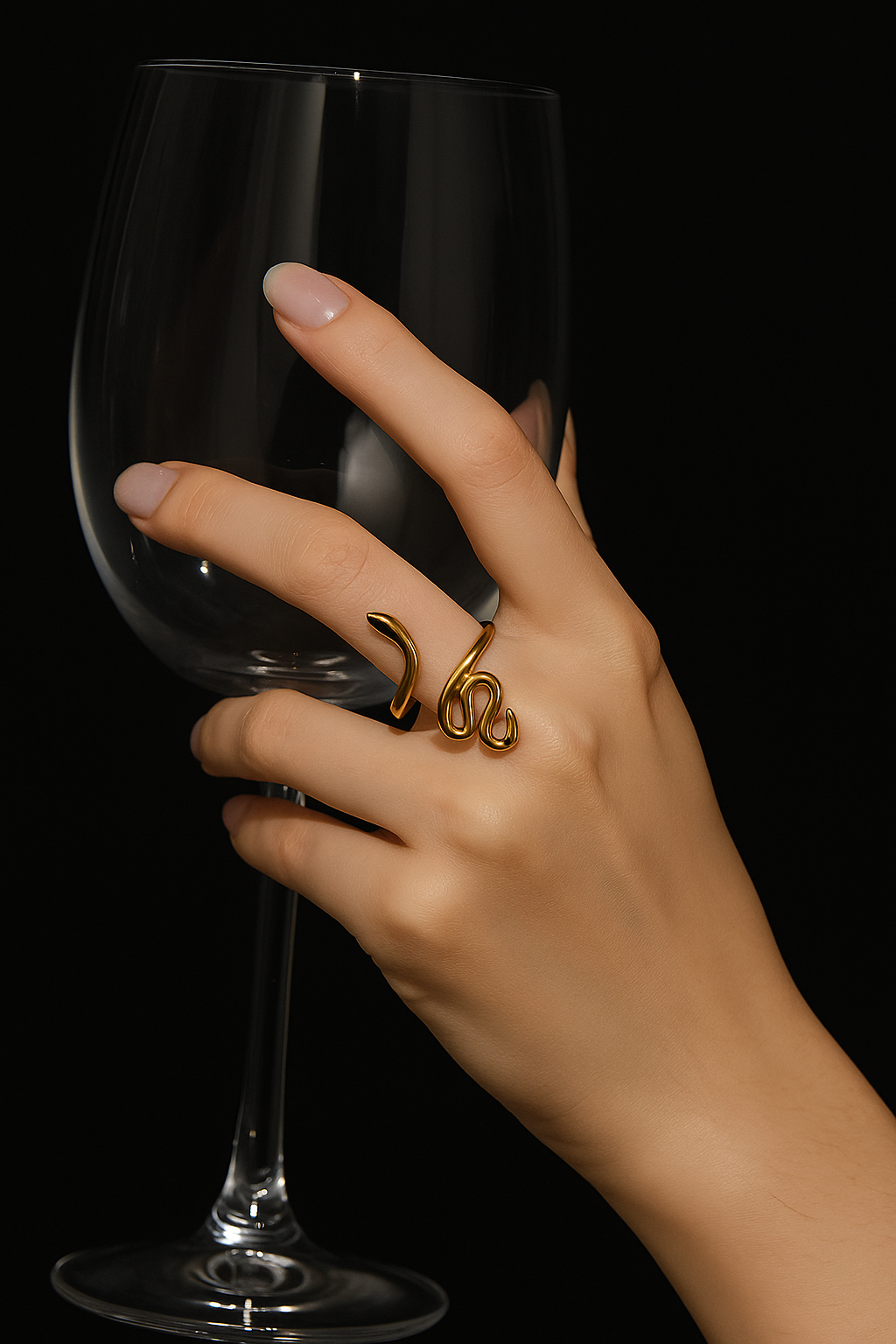 Golden Serpent Elegance Ring Garud Wear